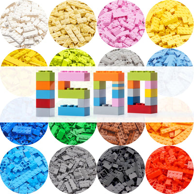 Bausteine Box Mit 1500 Klemmbausteinen – Kompatibel Zu Allen Herstellern – 14 Farben & 19 Formen – Building Blocks Für Kinder Ab 6 Jahre – Klassisches Konstruktionsspielzeug Für Jungen Und Mädchen.