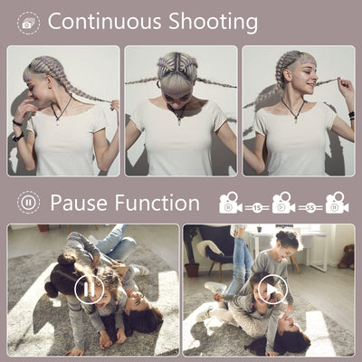 Videokamera 4K Camcorder HD 80MP IR-Nachtsicht Vlogging Kamera für YouTube, Webcam Camera mit 18-Facher Digitalzoom, 3.0’’ 270° Drehung IPS Bildschirm 30FPS Videokamera mit 32GB SD-Karte und Batterien