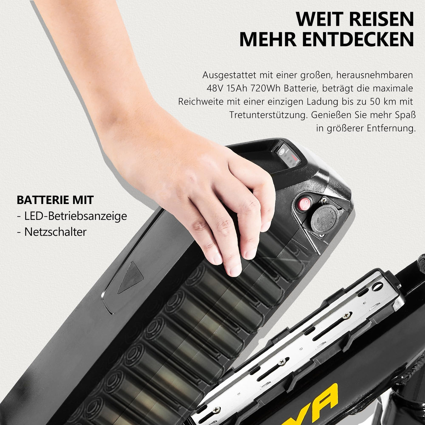 CEAYA Elektrofahrrad 20 Zoll Pedelec Aluminium Ebike Herren Damen Fat E Bike Elektro City Fahrräder mit Akku 15Ah, 3.0" Fat Tires,Gabelfederung,LED-Lichter,7 Gang