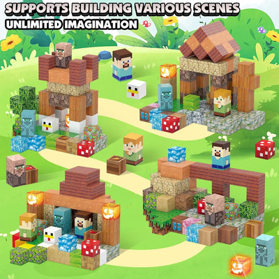 TUKIIE Magnetische Bausteine 120 Stück 1" Light Up Magnetic Building Blocks Magnetblöcke Magnetbausteine Magnetspiele Spielzeug für Kinder ab 3 Jahren Kreative Magnetspielzeug Geschenke Jungen Mädchen