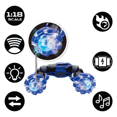 Lexibook, Extreme Crosslander, ferngesteuertes Offroad-Auto, bis zu 12km/h, Lichteffekte, inkl. Fernbedienung & Armband zur Gestensteuerung, Musik, wiederaufladbar, RC50