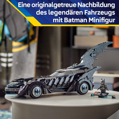 LEGO DC Batman Forever Batmobil – Superhelden Fahrzeug mit Minifigur – mit aufklappbarem Cockpit und detailgetreuem Innenraum – Geschenk für Jungen ab 12 Jahren, Teenager und Erwachsene Fans – 76304