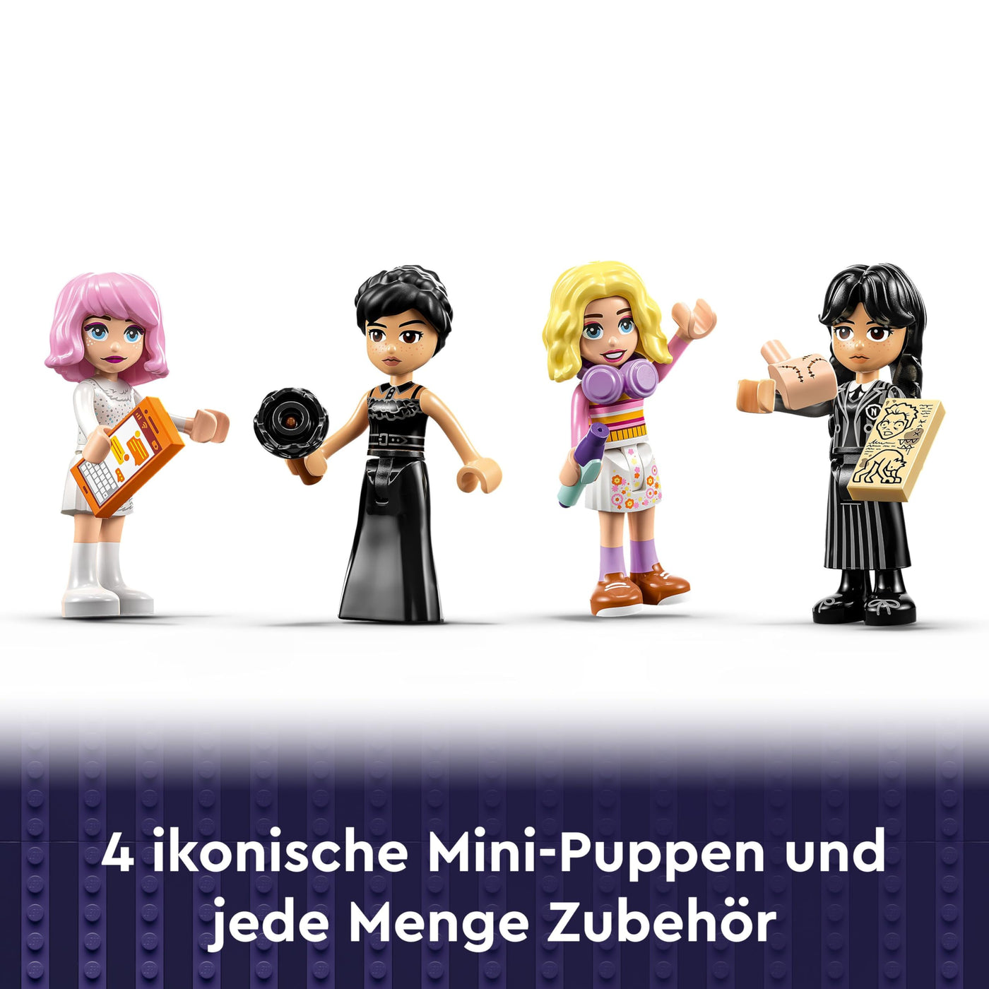 LEGO Wednesday: Wednesdays und Enids Zimmer im Studentenwohnheim, Nevermore Academy zum Sammeln und Umgestalten, Sammlerstück mit 4 Spielfiguren, Spielzeug für Mädchen, Jungen und Fans 76781