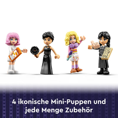 LEGO Wednesday: Wednesdays und Enids Zimmer im Studentenwohnheim, Nevermore Academy zum Sammeln und Umgestalten, Sammlerstück mit 4 Spielfiguren, Spielzeug für Mädchen, Jungen und Fans 76781