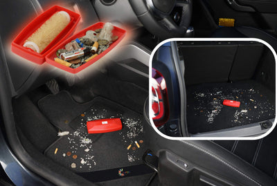 Crumpy Krümelbürste Tischroller Handstaubsauger für Auto Caravan Zuhause (Rot)