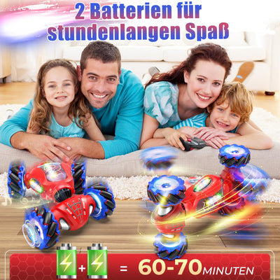 Fosgoit Ferngesteuertes Auto ab 6 7 8 9 10 Jahre Geschenk ab 6-12 Jähriger Junge Mädchen Kinder, Weihnachten Geschenke Spielzeug 4WD 2,4 GHz 360° RC Drift Stunt Auto Ferngesteuert mit Handsteuerung