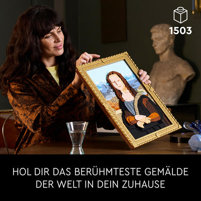 LEGO Art Mona Lisa, Set für Erwachsene, Gemälde von Leonardo da Vinci zum Aufhängen, kreative Aktivität für Männer und Frauen, Geschenk für Kunstliebhaber, italienische Renaissance Kunst 31213