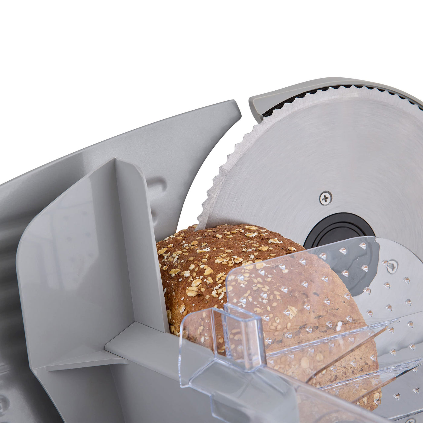 HEINRICHS Metall-Allesschneider, elektrische Brotschneidemaschine, Wurstschneidemaschine, Edelstahl-Rundmesser(Ø19cm), stufenlose Schnittstärkeneinstellung, integr. Sicherheitssperre,200W Heinrich´s