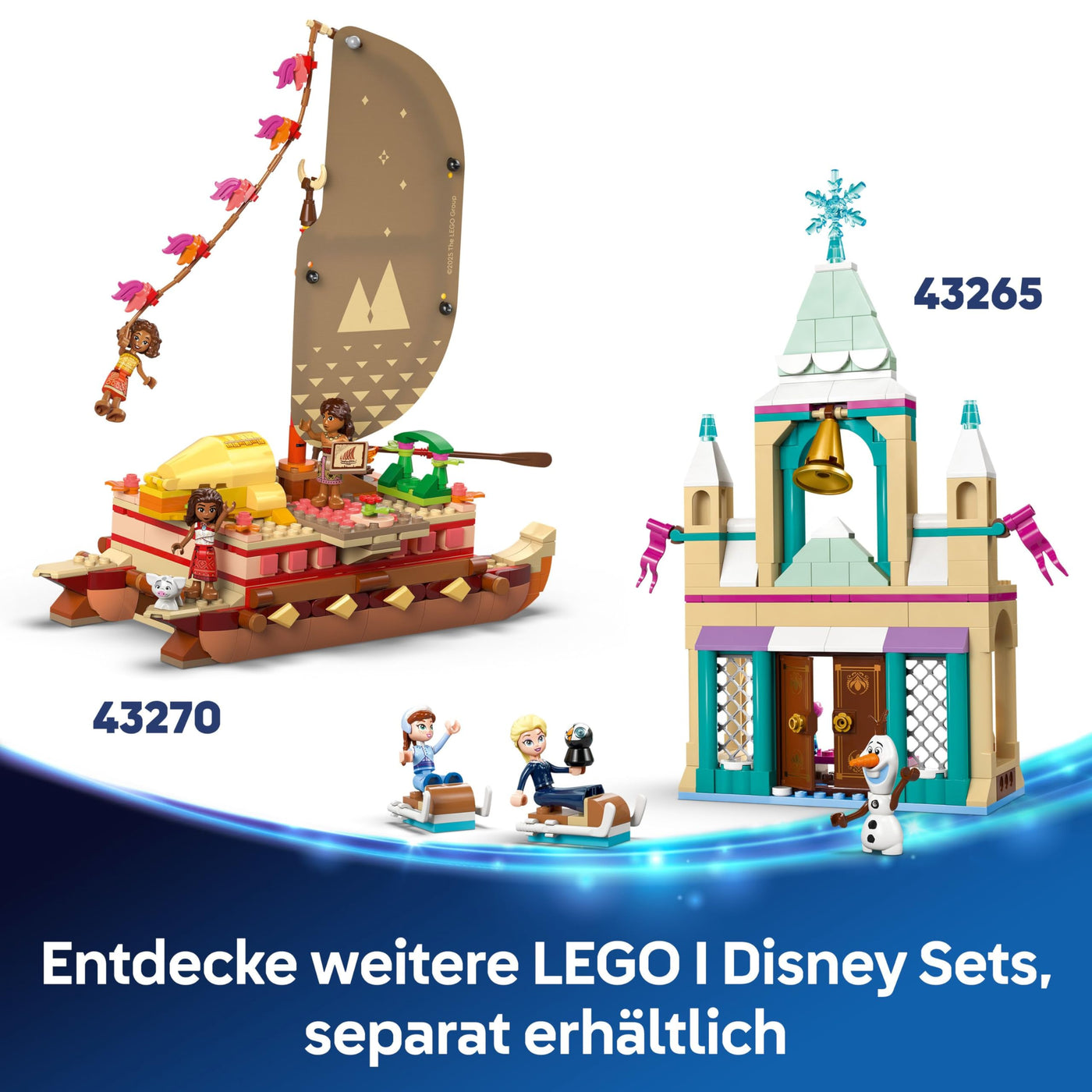 LEGO ǀ Disney Princess Cinderellas Schloss und Pferdekutsche - Kreatives Pferde Spielzeug Mädchen und Jungen - Spielset mit Cinderella und der Märchenprinz Figuren - Kinder Geschenk ab 6 Jahren 43275