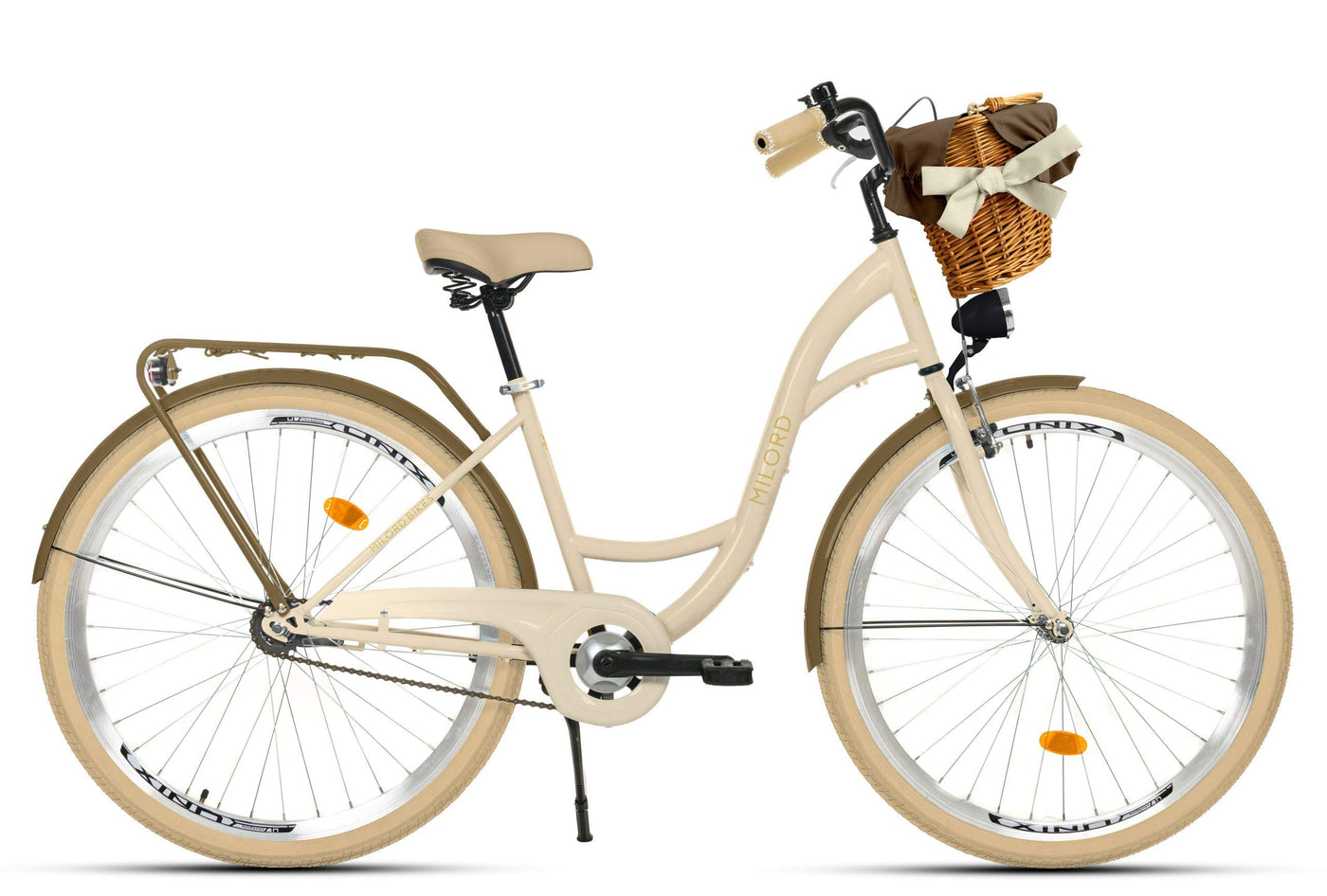 hollandrad mit korb MILORD. 26 Zoll 1-Gang Creme-braun Komfort Fahrrad mit Korb und Rücken – Testberichte aus Berlin