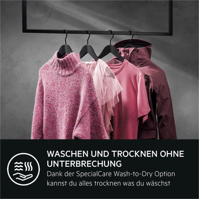 AEG LWR7S65690 Waschtrockner / Serie 7000 mit DualSense / 9 kg Waschen / 5 kg Trocknen / D / energiesparend / Mengenautomatik / Nachlegefunktion / ProSteam - Auffrischfunktion / 1600 U/min