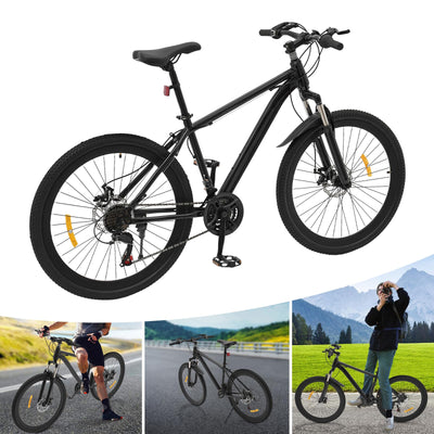 Queeucaer 26 Zoll 21-Gang Fahrrad Mädchen Mountainbike MTB Bike Fahrräder für Städte, Parks, Bürgersteige, Strände, Fahrradwege, Schotterstraßen, städtische Straßen