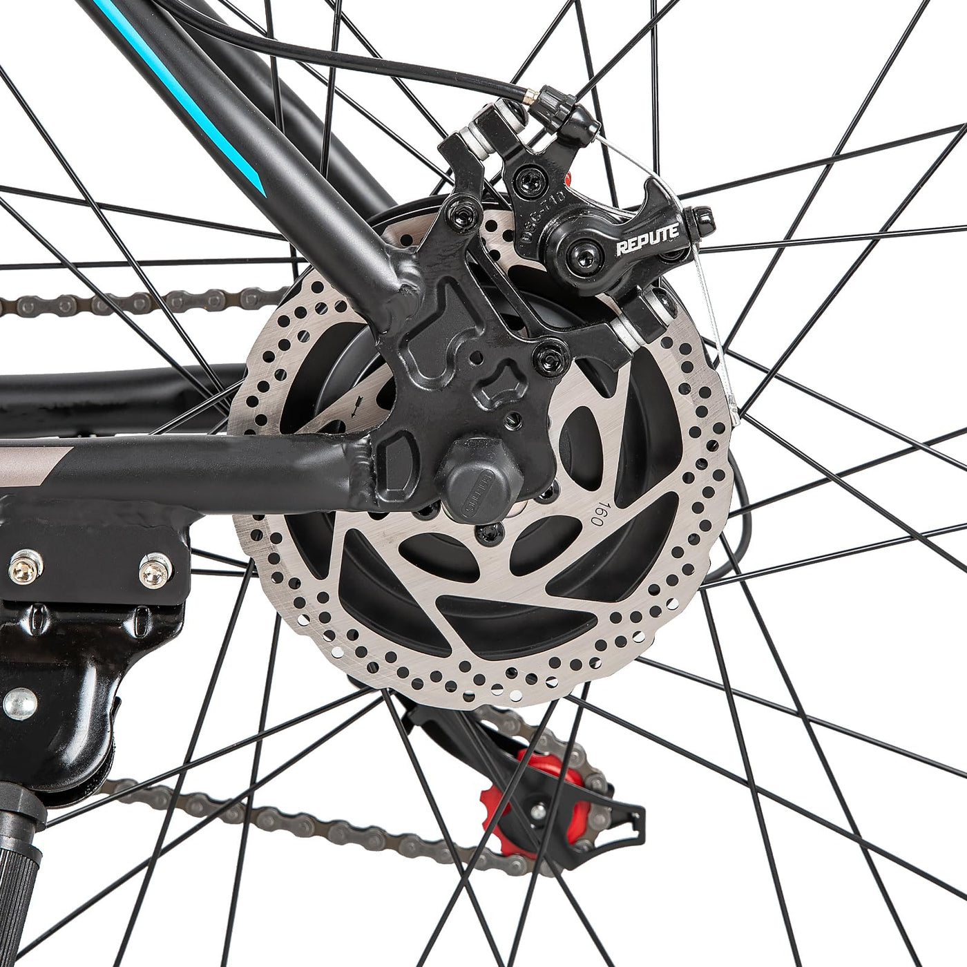 Hiland 29 Zoll Elektrofahrrad, 21 Gang Aluminium Elektro-Mountainbike, 250 Watt Scheibenbremse Elektrofahrrad für Erwachsene, Unisex mit 36V 10.4Ah Akku schwarz