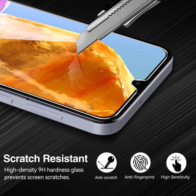 ivoler Hülle für Samsung Galaxy M15 5G mit 2 Stück Panzer Schutz Glas, Militärischer Stoßfest Handyhülle, Dünne Weiche TPU Silikon Kratzfest Schutzhülle Anti-Fingerabdruck Case, Schwarz