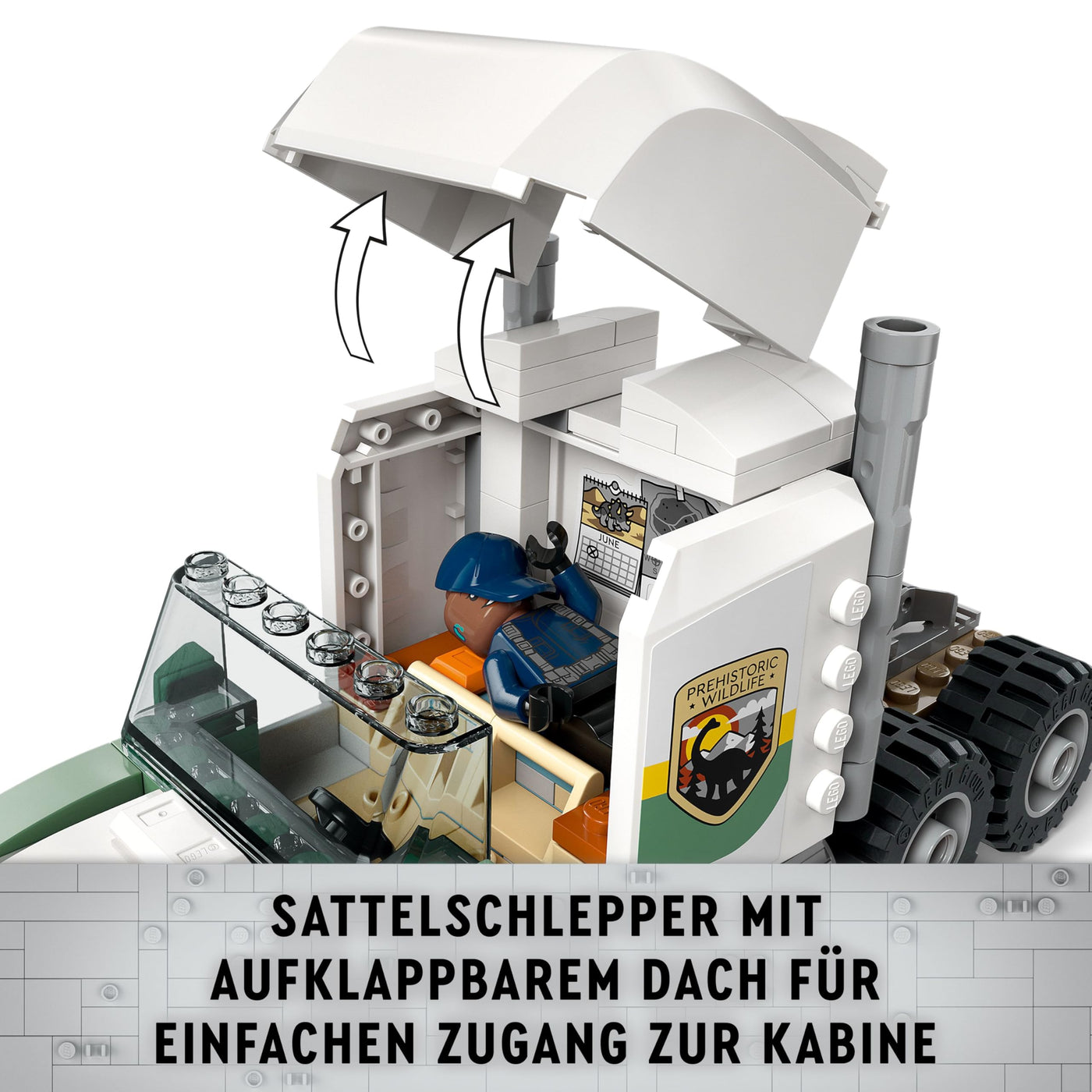 LEGO Jurassic World Dinosaurier-Missionen: Allosaurus-Transporter, Dino-Spielset, Geschenkidee für Kinder mit den Minifiguren Kenji, Darius und Yaz, für Jungen und Mädchen ab 8 Jahren 76966