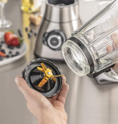CASO B 1800 PowerBlender-Set - Standmixer, 28.000 U/min, Glasbehälter 1,75 L, inkl. Trinkflasche und Zerkleiner, Mixer Testsieger mit sehr gut, Edelstahl