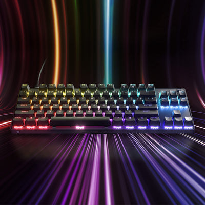 SteelSeries Apex 9 TKL - Mechanische Gaming-Tastatur - Optische Switches - 2-Punkt-Betätigung - Esports-Formfaktor ohne Tenkey - Hotswap- fähige Switches - Deutsches (QWERTZ) Layout
