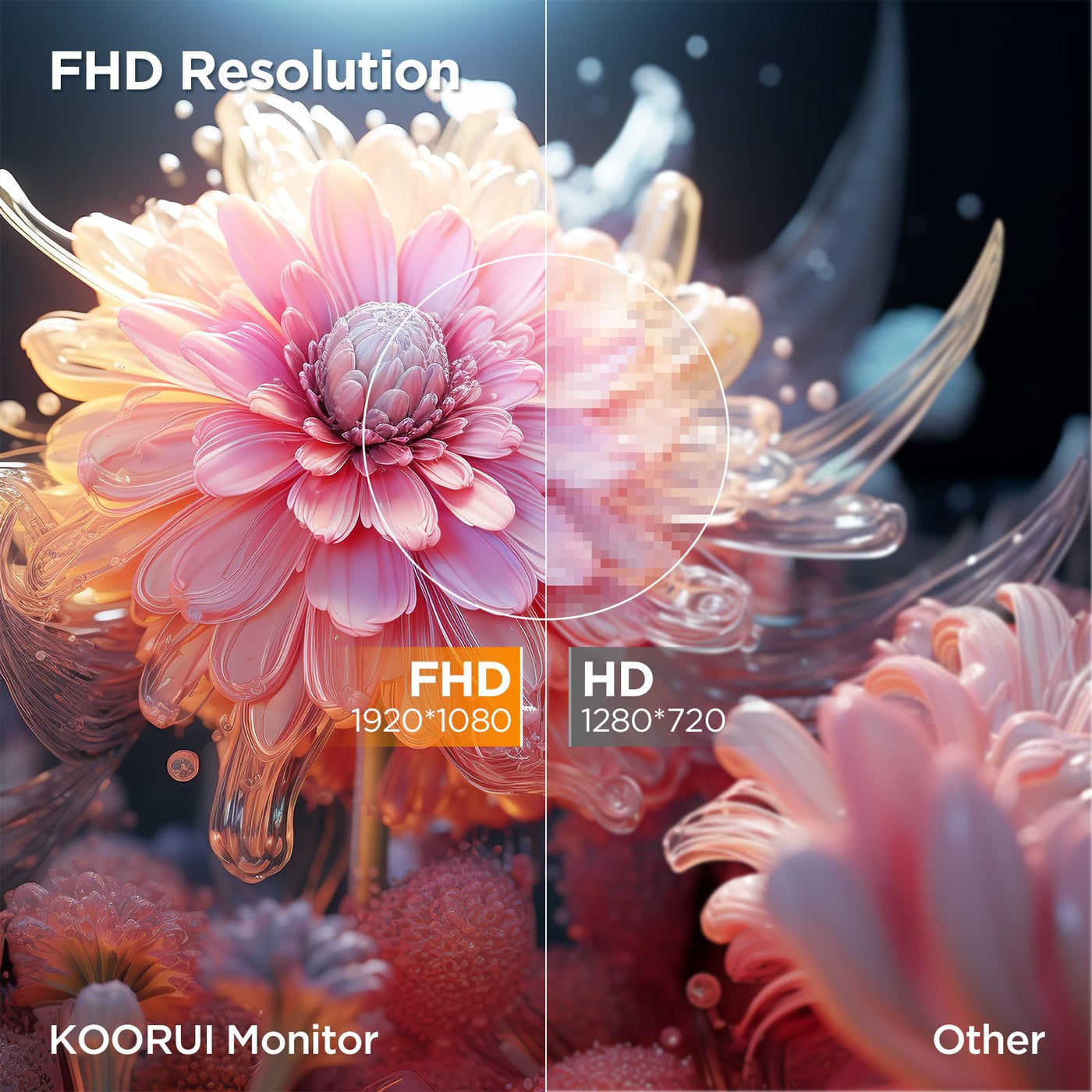 KOORUI Curved Monitor - 27 Zoll FHD Curved Computer Monitor, VA-Panel, 75Hz, Krümmung 1800R, Neigungsverstellung, Augenpflege, HDMI, VGA Gaming Monitor, Schwarz