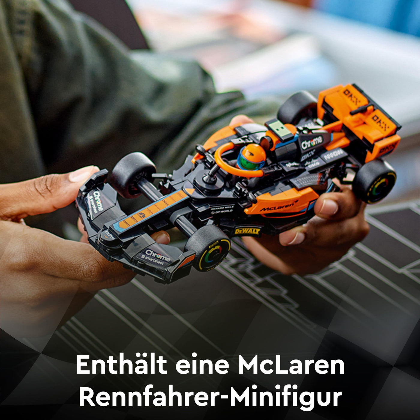 LEGO Speed Champions McLaren Formel 1 Rennwagen 2023, Spielzeug für Kinder ab 9 Jahren, Jungen und Mädchen, die gerne selbstständig Spielen, baubares Fahrzeugmodell, Kinderzimmer-Dekoration 76919
