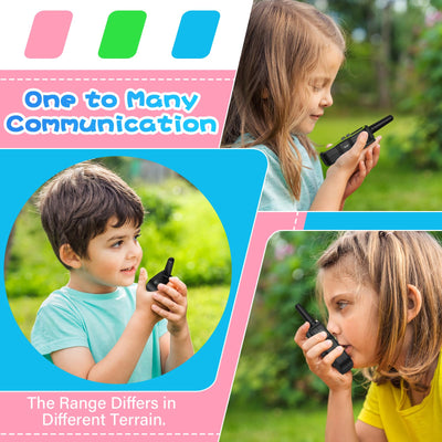 Walkie Talkie Kinder 3er Set, Apkezel Walky Talky mit 1000mAh Aufladbar Akku, Große Reichweite 3km Walki Talki Funkgeräte Set mit VOX Taschenlampe für Freien, Camping, Wandern