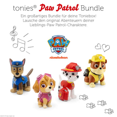 tonies Hörfiguren Bundle für Toniebox, 4 x PAW Patrol Figur, jeweils 4 spannende Geschichten für Kinder ab 3 Jahren