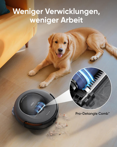 eufy Saugroboter Omni C20 mit All-in-One-Station, Auto-Entleerung, Auto-Wasch- und Trocknungsfunktion, 7.000Pa Starke Saugleistung, 8,5cm Ultraflaches Design, Staubsauger Roboter mit Wischfunktion