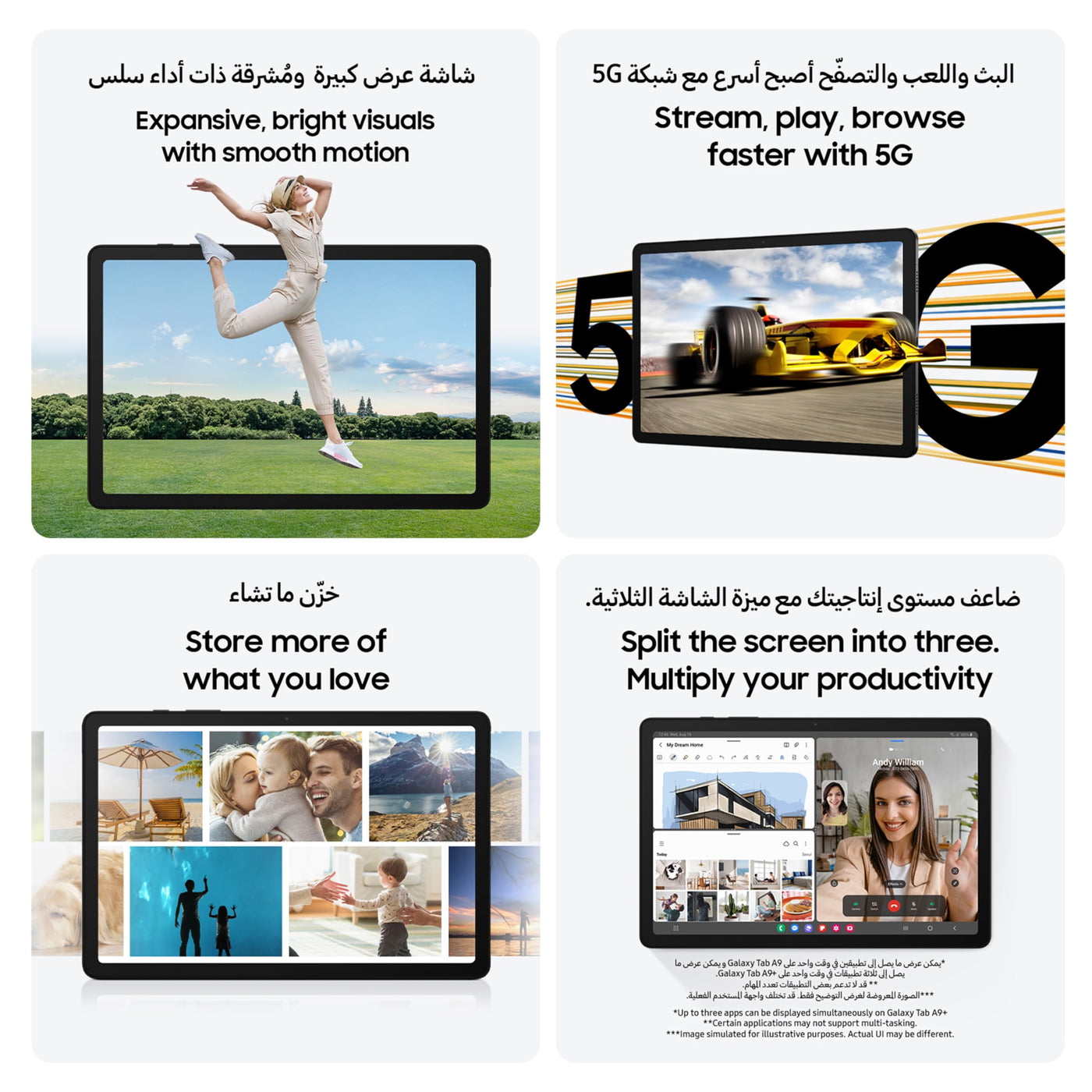 Samsung SM-X210NZAAMEA Galaxy Tab A9+ X210, 4 GB/64 GB, Grau