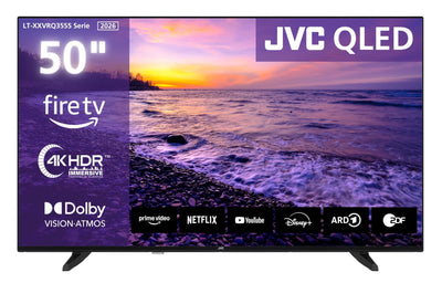 JVC Fernseher 50 Zoll Fire TV 4K QLED Smart TV mit Dolby Vision HDR, Dolby Atmos, Alexa Sprachsteuerung und Triple Tuner, UHD Fernseher LT-50VRQ3555 (2026)