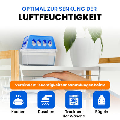 Spetebo 4x Luftentfeuchter - Raumentfeuchter ohne Strom 8x 400g Granulat - Entfeuchter für Räume bis 25m², Fenster, Wohnung, Keller, Autos & Wohnmobile gegen Feuchtigkeit - Schimmel- und Geruchsschutz