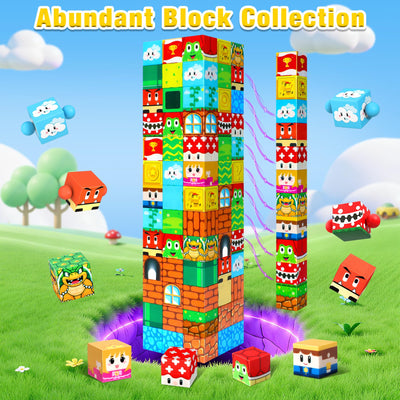 LUVTOY Magnetische Bausteine - Magnetbausteine Kinder - Magnetische Spielzeug Magnetspielzeug Magnete Kinder - Halloween Spielzeug ab 3 4 5 6 7 8 9 Jahre Jungen und Mädchen