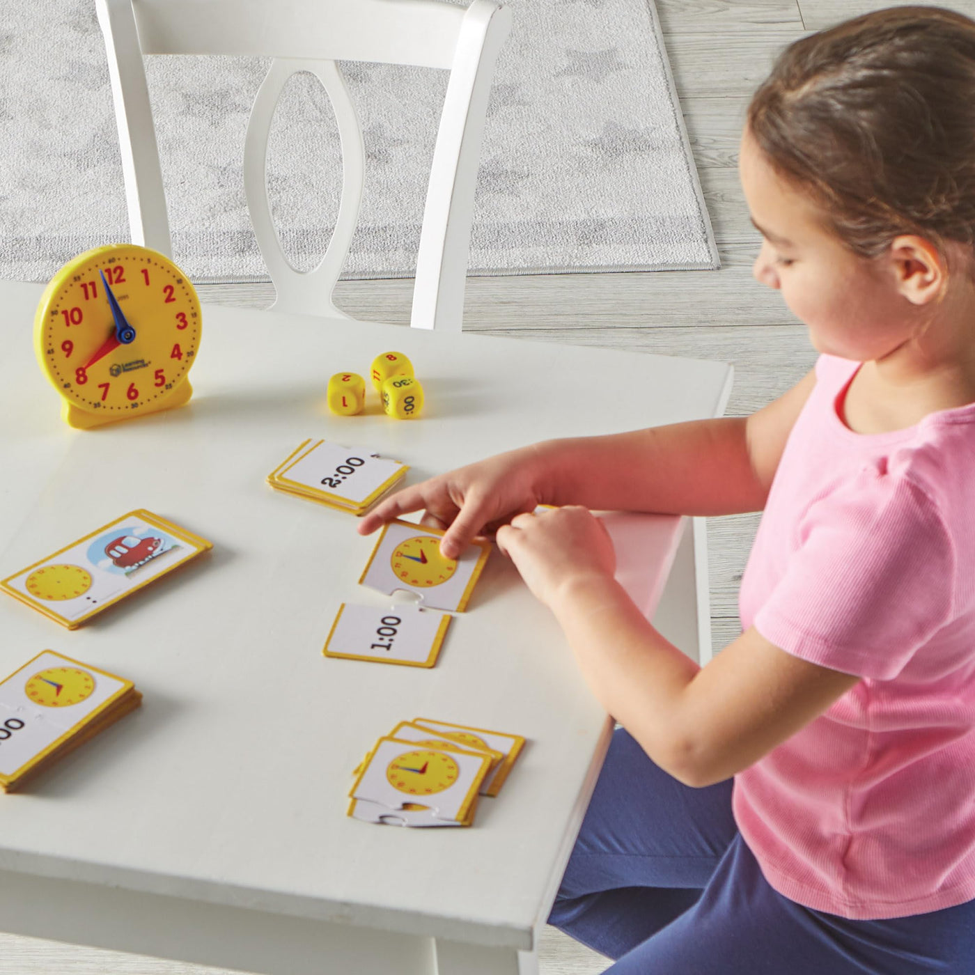 Learning Resources Spielset „Zeit“, lernuhr, lernuhr grundschule, lernuhr Kinder, uhrzeit Lernen Kinder, Uhr zum Lernen für Kinder, 3+