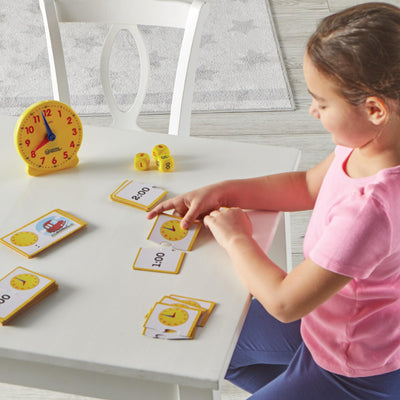 Learning Resources Spielset „Zeit“, lernuhr, lernuhr grundschule, lernuhr Kinder, uhrzeit Lernen Kinder, Uhr zum Lernen für Kinder, 3+