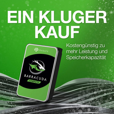 Seagate Barracuda 4TB interne Festplatte HDD, 3.5 Zoll, 5400 U/Min, 256 MB Cache, SATA 6GB/s, silber, FFP, Modellnr.: ST4000DMZ04
