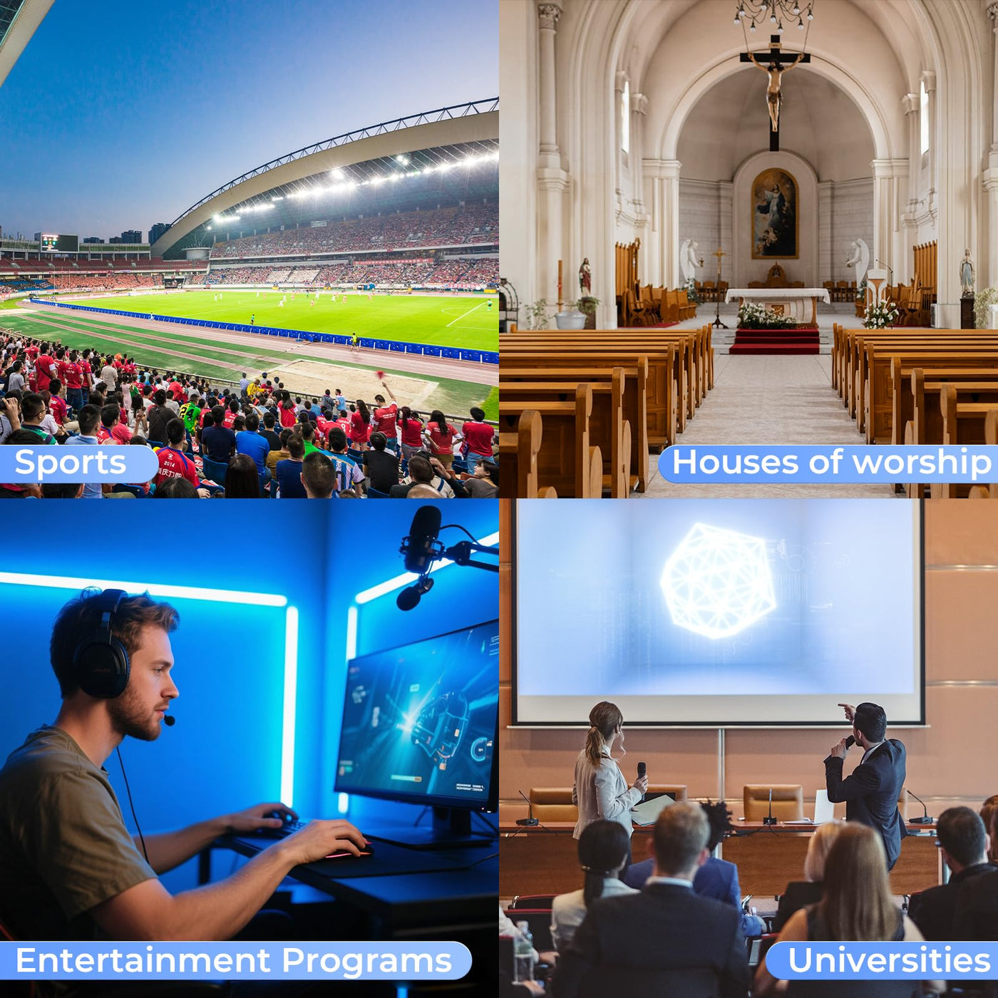 OBSBOT Tail 2 4K PTZR NDI-Kamera 60fps, 5X Optischer Zoom, AI Auto Tracking, 1/1,5 Zoll 50MP, HDMI/SDI/USB/IP-Multiausgang, für Live-Veranstaltungen im Kirchengottesdienst