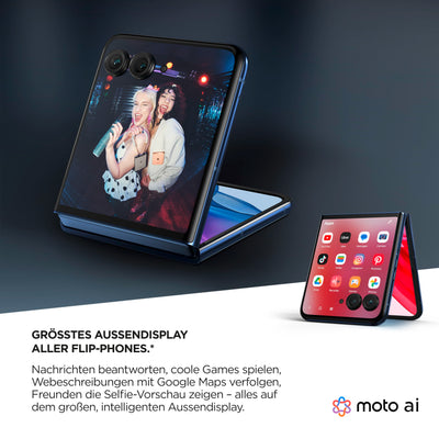 Motorola razr50 Ultra (Flip-Phone, 6,9"/4,0"-FHD+-Display, 50-MP-Kamera, 12/512 GB, 4000 mAh, Android 14) Mocha Mousse, inkl. Premium-Schutzcover [Exklusiv bei Amazon]