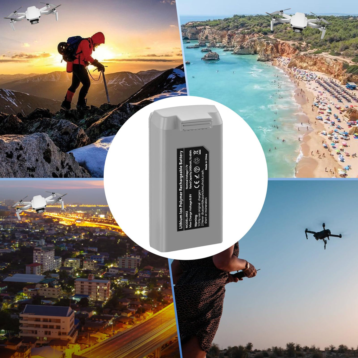 Dregin Mini 2 Akku, 2400mAh 7.7V Intelligent Flight Akku für DJI Mini 2 / SE / 2 SE / 4K Drohne