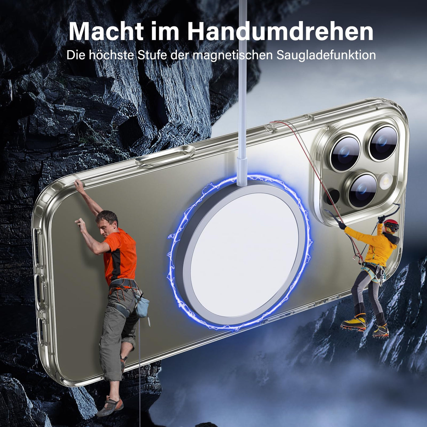 UniqueMe für iPhone 16 Pro Hülle - Handyhülle für iPhone 16 Pro Case, 5 in 1 Set Rundumschutz Schutzhülle Cover,1 Handyhülle & 2 Schutzfolie & 2 Kameraschutz - Transparent