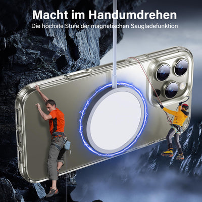 UniqueMe für iPhone 16 Pro Hülle - Handyhülle für iPhone 16 Pro Case, 5 in 1 Set Rundumschutz Schutzhülle Cover,1 Handyhülle & 2 Schutzfolie & 2 Kameraschutz - Transparent