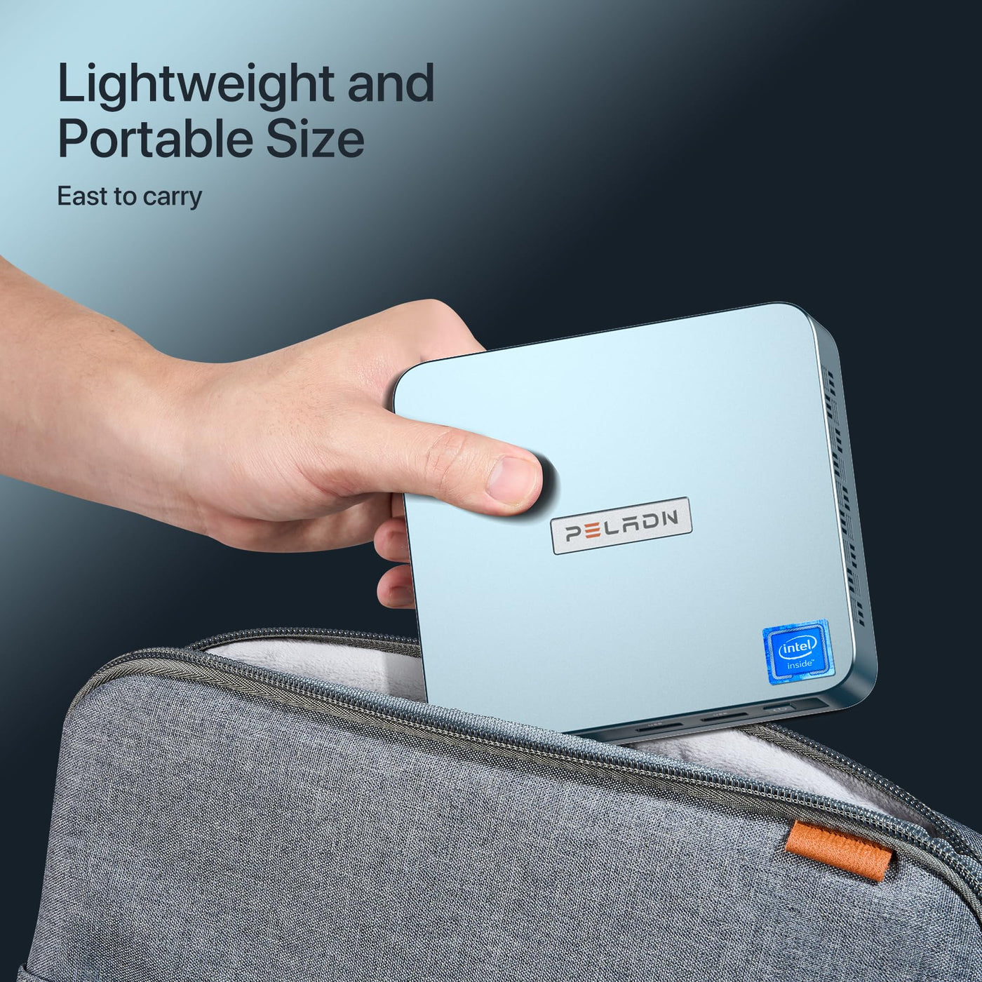 PELADN WI-4 Mini-PC mit Intel 11.Generation N5095 (bis zu 2,9 GHz), 8 GB RAM/256 GB M.2 SSD, 4K UHD, Bluetooth 4.2, HDMI2.0, LAN & WiFi, 2,4G/5,0G WLAN für Business-Anwendungen.