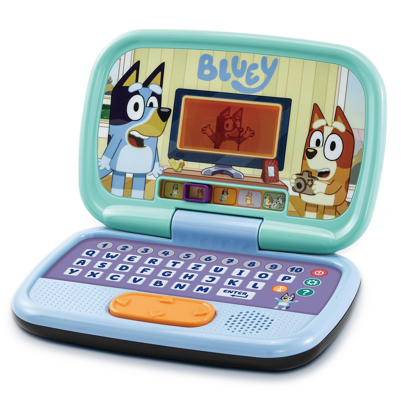 VTech Bluey Lernlaptop – Lerncomputer mit QWERTZ-Tastatur und Inhalten zu Formen, Buchstaben, Zahlen und Logik u. v. m. – Für Kinder von 3-6 Jahren