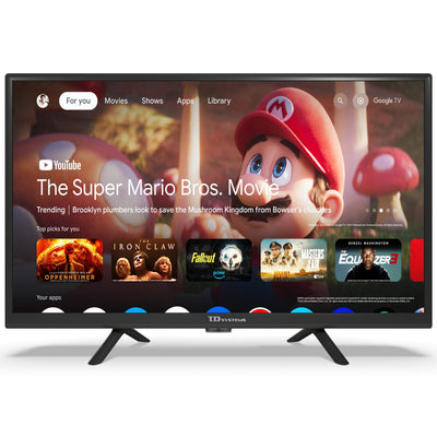 TD Systems - 24 Zoll Smart TV, HD DVB-T2/C/S2 Television, Android 11, Modell 2024, Fernseher mit 2 Jahren Garantie - PRIME24C19GLE