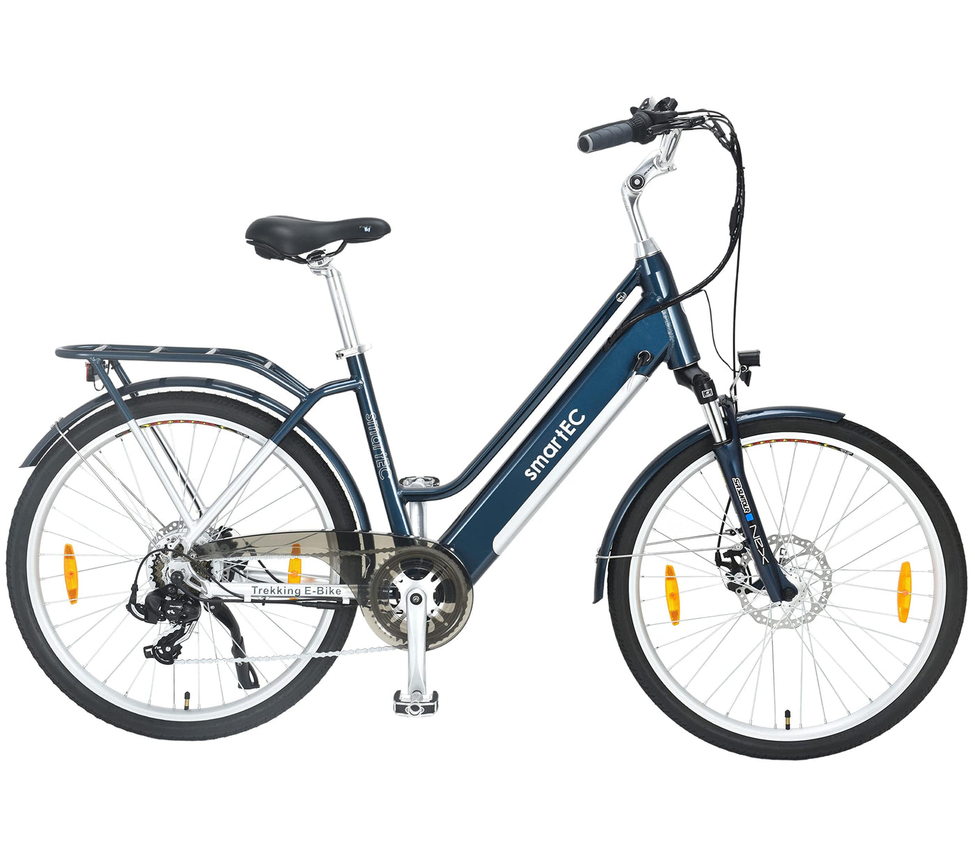 smartEC Trek-26D E-Bike Trekking 250W Hinterradmotor Li-Ion-Akku 36V/13Ah Damen 26 Zoll City Elektrofahrrad Reichweite 90km bis 25 km/h