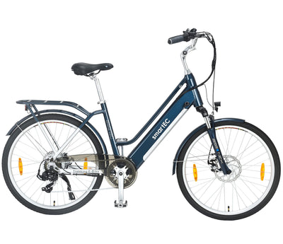 smartEC Trek-26D E-Bike Trekking 250W Hinterradmotor Li-Ion-Akku 36V/13Ah Damen 26 Zoll City Elektrofahrrad Reichweite 90km bis 25 km/h