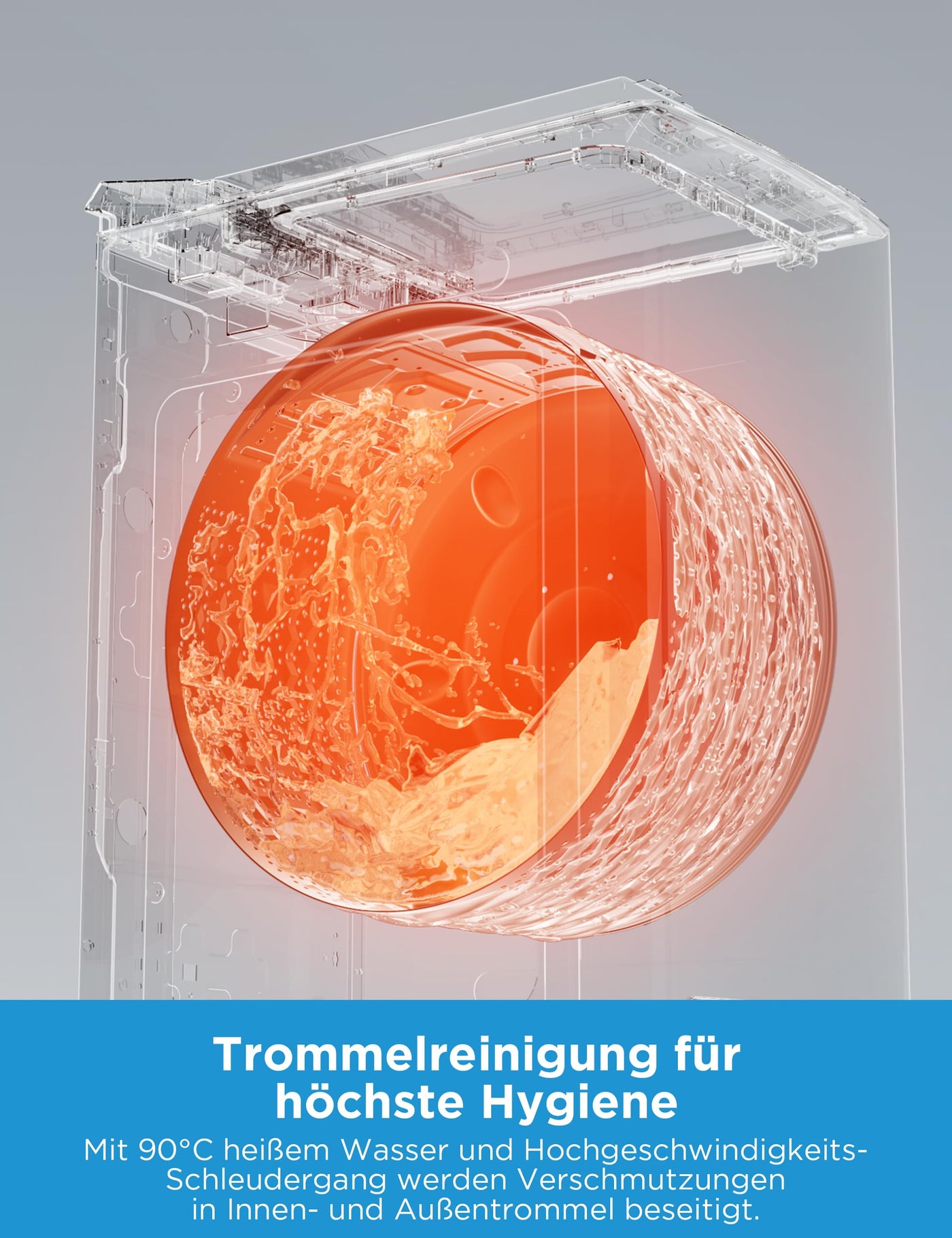 Midea Toplader Waschmaschine MF10ET60B / 6KG / A / 1200 U/min/BLDC Inverter Mortor/Dampffunktion/SoftOpener/XL Türöffnung/Kurz 15'&45' / Mehrere Temperaturoptionen/AquaStop, Weiß