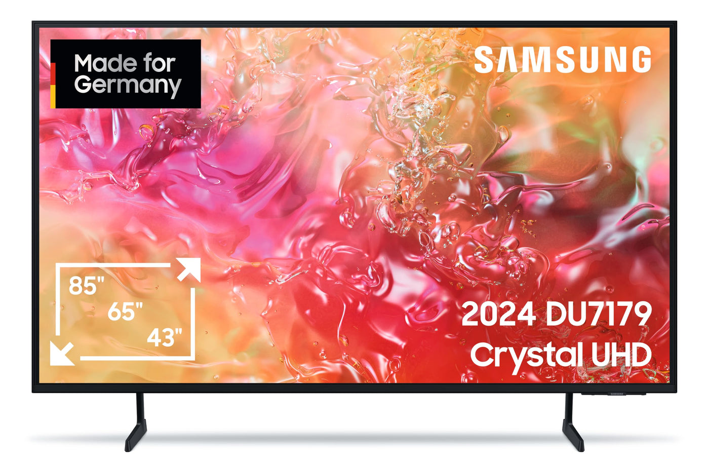 Samsung Crystal UHD 4K DU7179 Fernseher 65 Zoll, Samsung TV mit PurColor, 4K Upscaling, Crystal Prozessor 4K, Smart TV, GU65DU7179UXZG, Deutsches Modell [2024]