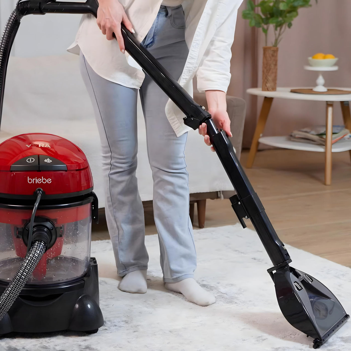 briebe Vira Waschsauger Staubsauger Polsterreiniger für Auto, Haustierflecken-Reiniger, Ideal für Teppiche, Sofas, Matratzen, Nass-/Trockensauger, Tanks: 4,5L Sauberes Wasser / 10L Abfall, VC1112