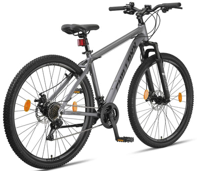 Chillaxx Bike Legend Aluminium 24, 26, 27,5 und 29 Zoll, Mountainbike MTB Fahrrad für Jungen Mädchen Herren und Damen 21 Gang Schaltung Herrenrad Damenrad (29 Zoll, Grau Disc-Bremse)