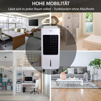 Syntrox Luftkühler mit Fernbedienung Breeze | Wasserkühler | Verdunstungskühler, Timer, Raumklimagerät, mobile Klimaanlage, Ventilator mit Befeuchtung