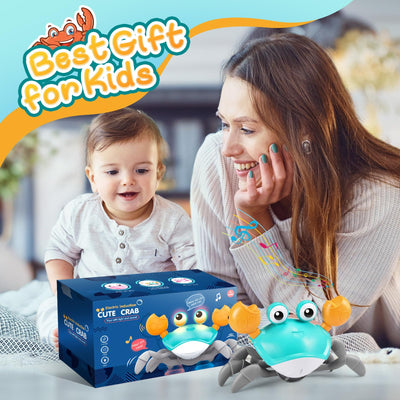 Adeokay Krabbe Baby Spielzeug ab 1 2 3 Jahr, Spielzeug ab 6 7 8 9 10 Monate Kinderspielzeug ab 1-3 Jahre Junge Mädchen Geschenk für Kinder Tummy Time Toys Krabbelspielzeug Baby Ostergeschenke Kinder
