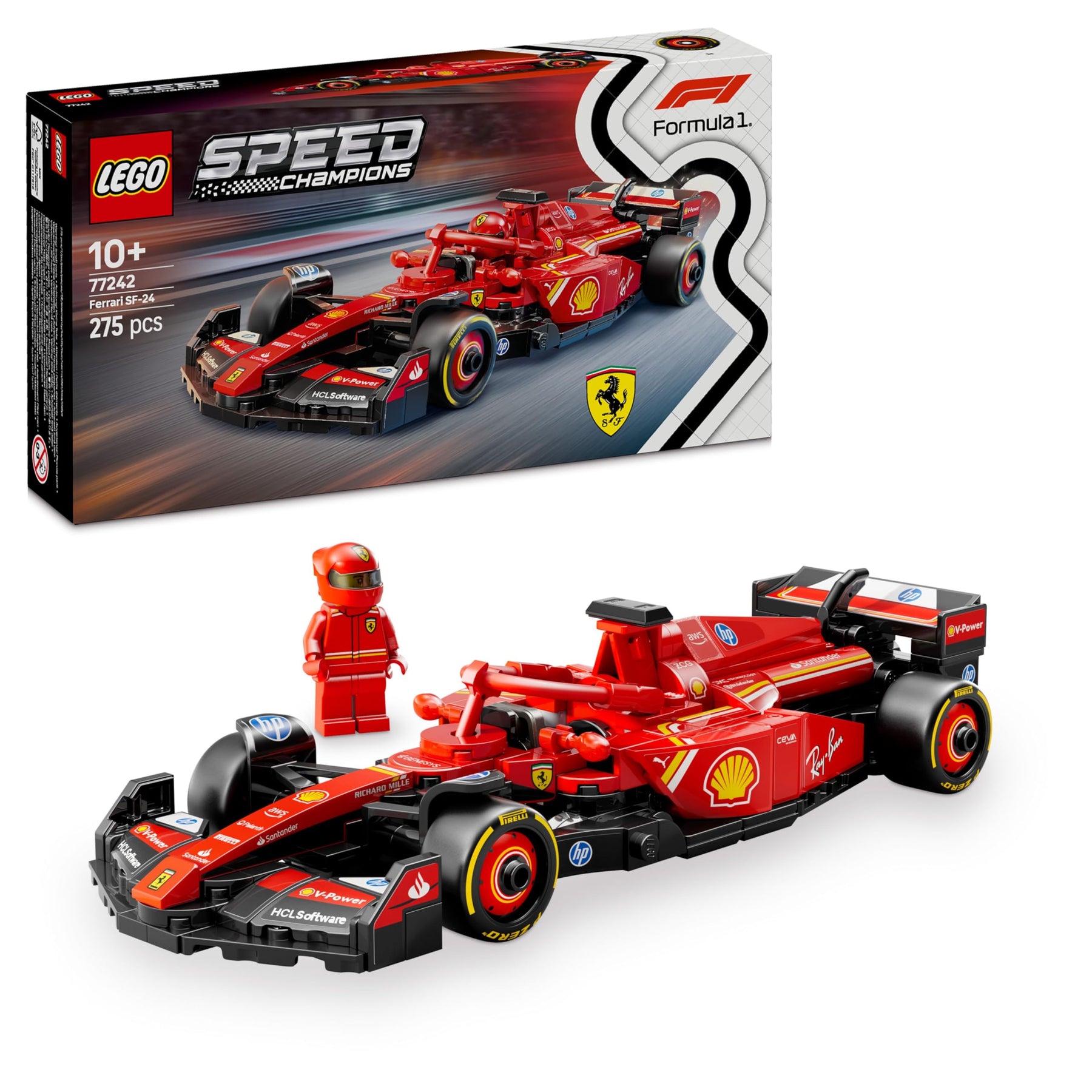 rennauto spielzeug LEGO Speed Champions Ferrari SF-24 F1 Rennauto – Spielzeug mit Formel